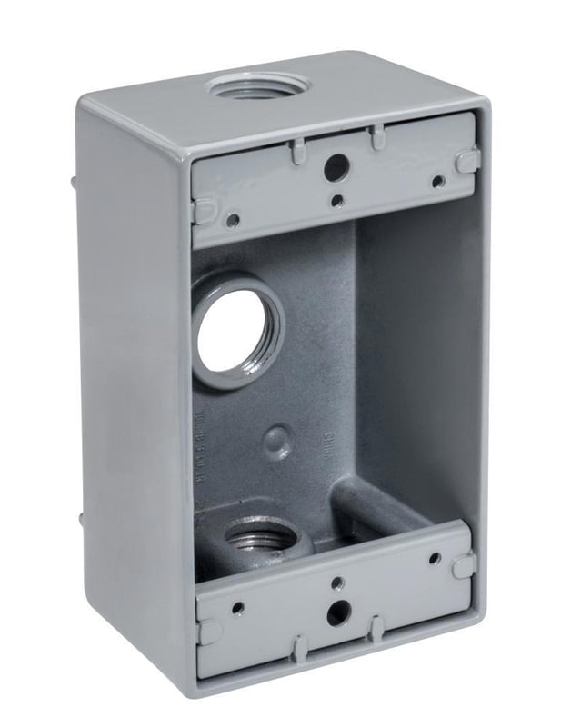 SOUTHWIRE Southwire WB1375 Single Gang 3/4 inches 3-Hole Weather Proof Box (3/4 inches Hub)
