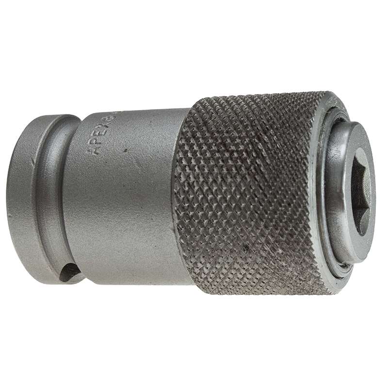 APEX Apex QR-520 Female Square Drive Quick Releasing Bit Holder (1/2 inches Drive, 5/8 inches Hex, 2-5/8 inches Overall Length)