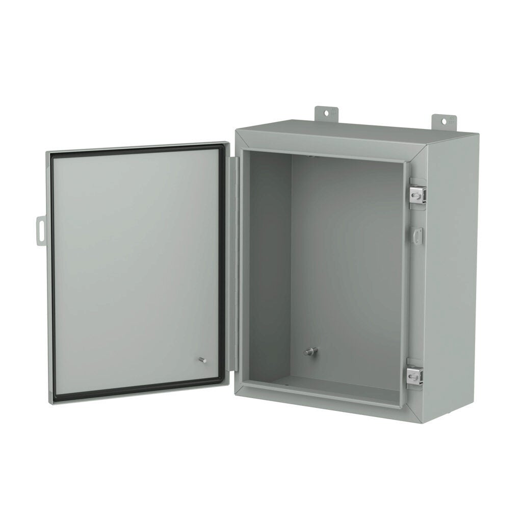 HAMMOND Hammond 1418C8LP Type 4/12 Mild Steel Wallmount Enclosure Less Panel 20 x 16 x 8 in