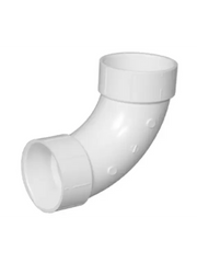 LESSO Lesso LP304-040 PVC DWV Long Sweep Elbow 90� (4-inch Hub x Hub)