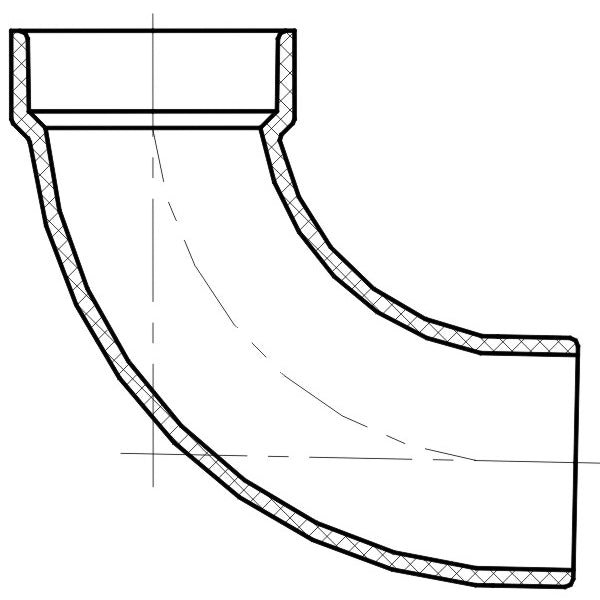 LESSO Lesso LP309-020 Long Sweep 1/4 Bend Street Elbow (2 in, 90 degree)