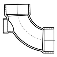 LESSO Lesso LP327-020 Double 1/4 Bend (H x H x H) 2 inches