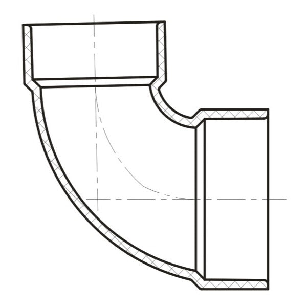 LESSO Lesso LP327-020 Double 1/4 Bend (H x H x H) 2 inches