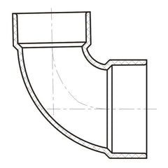 LESSO Lesso LP327-020 Double 1/4 Bend (H x H x H) 2 inches
