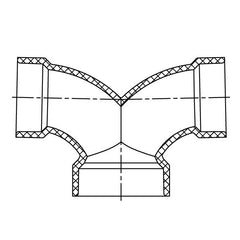 LESSO Lesso LP327-015 Double 1/4 Bend (1-1/2 inches / Pack 20)