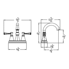 HUNTINGTON BRASS Huntington Brass W4282802-4 Woodbury 4-inch centerset faucet (4 in.)