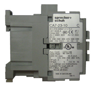SPRECHER + SCHUH Sprecher + Schuh CA7-23-10-600 Contactor 23 A (3-pole) 22-321-401-36