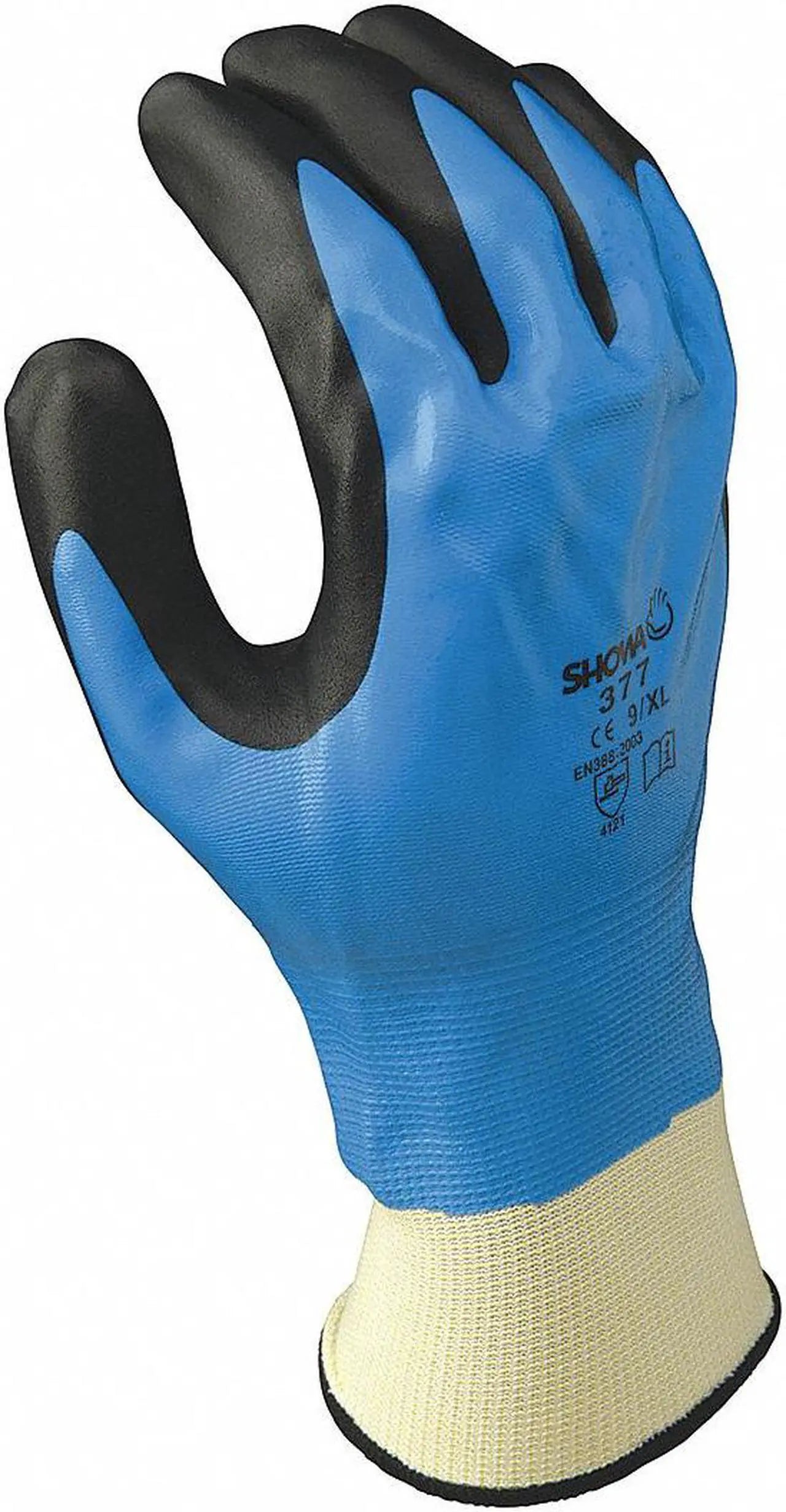 SHOWA Showa 377L-08-V Nitrile Coated Gloves Full Coverage L (1 Pair)