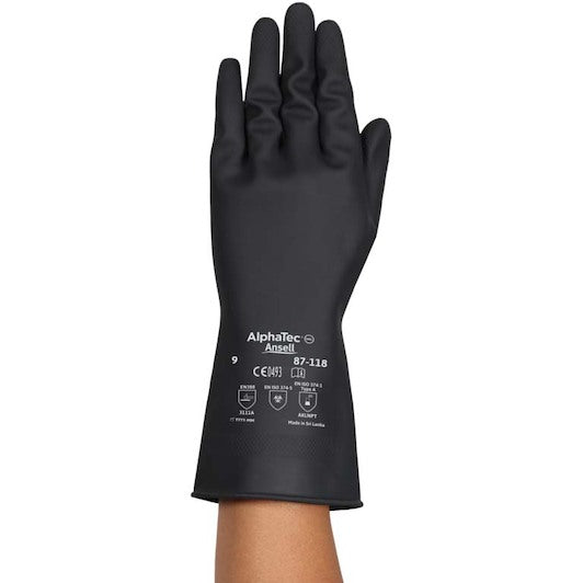 ANSELL Ansell 87118100 AlphaTec 87-118 natural rubber latex gloves size 10 (pair)