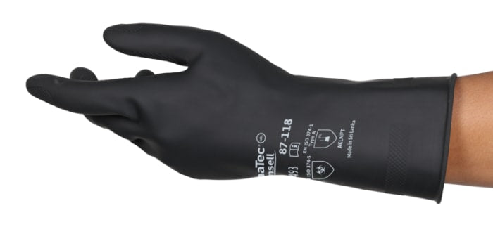 ANSELL Ansell 87118100 AlphaTec 87-118 natural rubber latex gloves size 10 (pair)