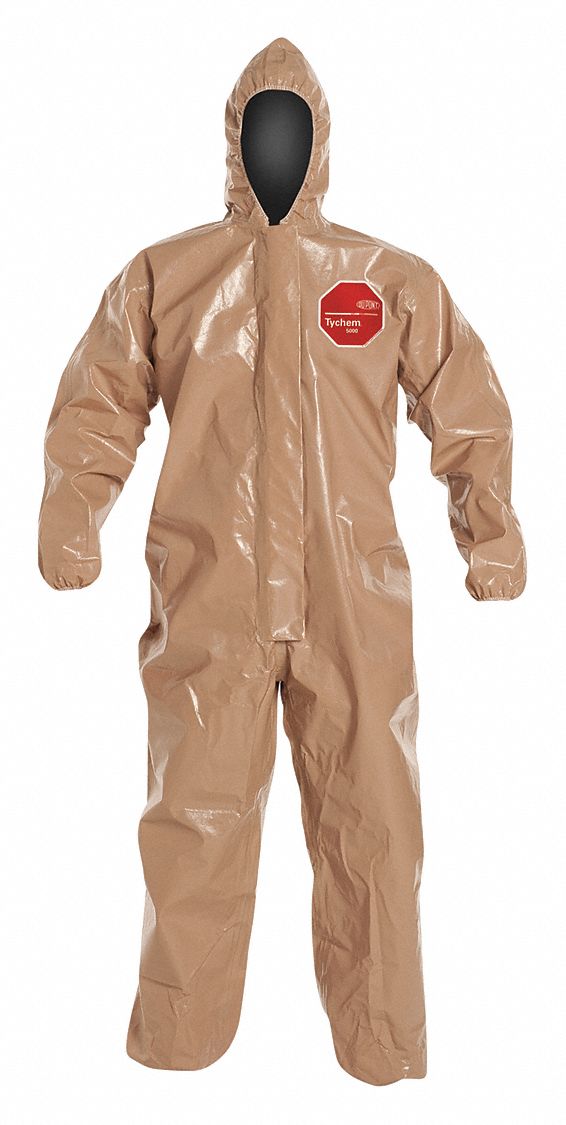 DUPONT Dupont C3127TTNMD000600 Tychem 5000 hooded coverall zipper M 6 pack