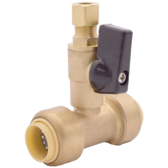 LEGEND VALVE Legend Valve 456-156NL InstaLoc II Tee (1/2 Push-Fit x 3/8 OD Comp)