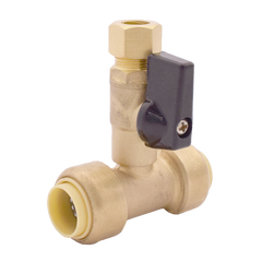 LEGEND VALVE Legend Valve 456-156NL InstaLoc II Tee (1/2 Push-Fit x 3/8 OD Comp)