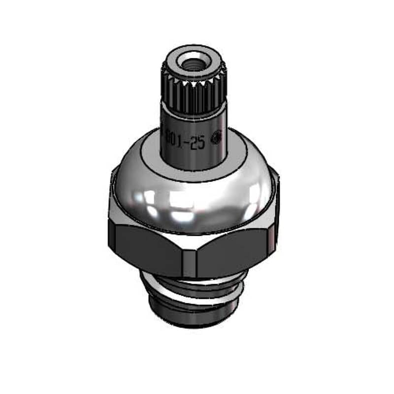 T&S BRASS T&S Brass 009754-25QT 1/4 Turn Stem Left-Hand Thread 110 V 200 W Quarter-Turn B-1100-QT