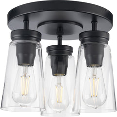 PROGRESS LIGHTING Progress Lighting P350181-031 Stockbrace 3-Light Flush Mount 3 x 60W (12.5 in) P350181-031