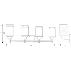 PROGRESS LIGHTING Progress Lighting P2998-09 Alexa 4-Light 100W (31 in)