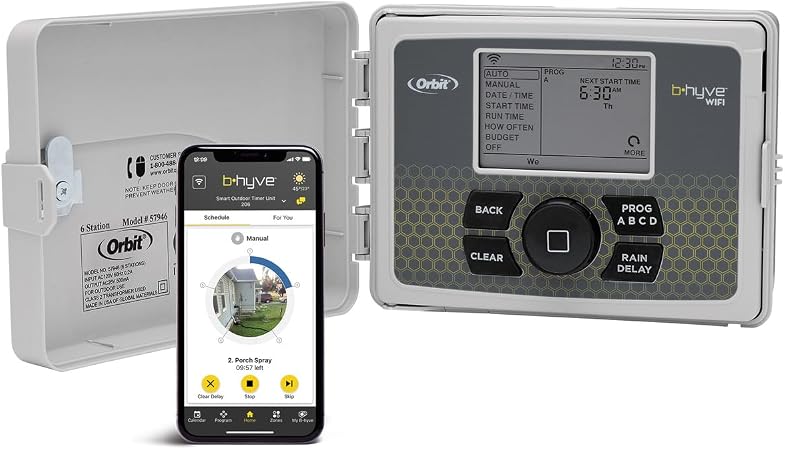 ORBIT Orbit 57946 B-hyve Smart 6-Zone Indoor/Outdoor Sprinkler Controller 110 Volt (6-Station)