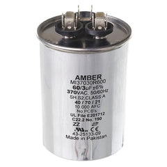 RUUD Ruud 43-25133-09 Dual Round Capacitor 60/3 uF 370 VAC (2.62 x 3.75 in) Replacement 43-23204-31