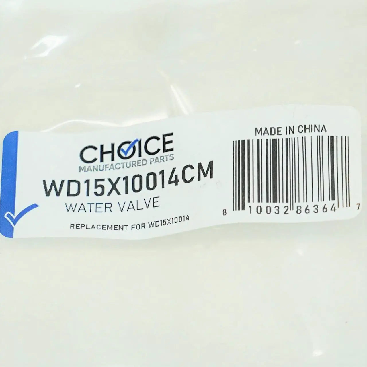 CHOICE MANUFACTURED PARTS Choice Manufactured Parts WD15X10014 Water Inlet Solenoid Valve 120V (with bracket) WD15X10014CM