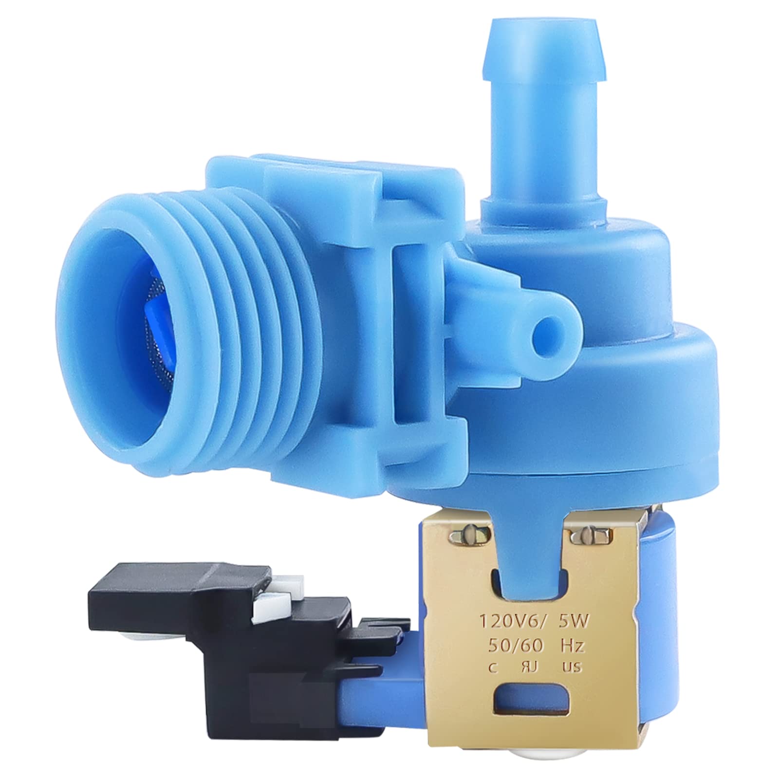 CHOICE MANUFACTURED PARTS Choice Manufactured Parts W10327249 Dishwasher Water Inlet Valve 120V (3/4 inch GHT Inlet / 1/2 inch Push-On Outlet) replaces WPW10327249