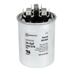 CAMBRIDGE RESOURCES Cambridge Resources 202364 20+5 uF dual run round ac capacitor 370/440 Vac (25 uF) 202364