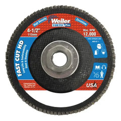 WEILER Weiler 31392 Wolverine Flap Disc (4-1/2 in, Type 27, 80 Grit, 5/8-11 Nut)