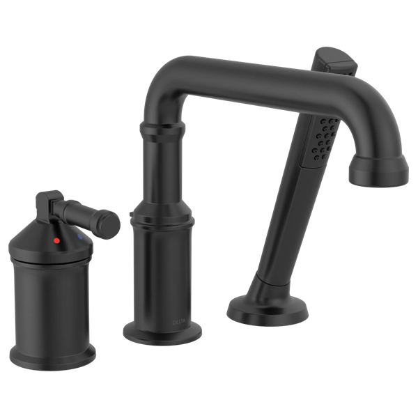 DELTA FAUCET Delta Faucet T3784-BLLHP Three Hole Roman Tub Trim With Hand Shower (3-Hole 8-16 in)