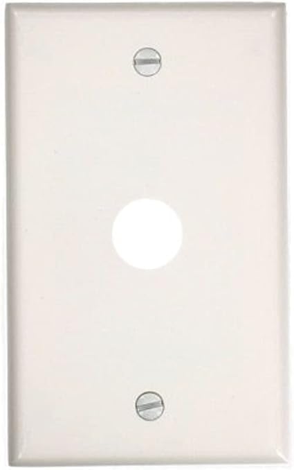 LEVITON Leviton 88017 1-Gang .625-Inch Hole Telephone/Cable Wallplate Thermoset Box Mount (Standard Size)