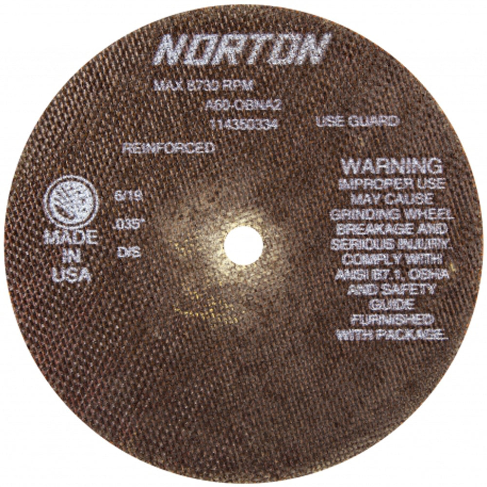 NORTON Norton 66252938787 7 x 0.035 x 5/8 A60 OBNA2D Side Cut-Off Wheel (7 in x 0.035 in x 5/8 in)