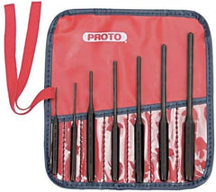 PROTO Proto J49007S2 7 Piece Roll Pin Punch Set (7 Pc Tool Roll)