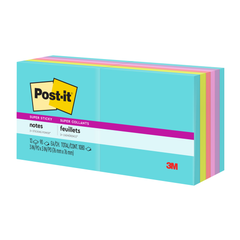 3M 3M 7100088470 Post-it Super Sticky Notes 654-12SSMIA (3 in x 3 in, 12 Pads/Pack) 654-12SSMIA