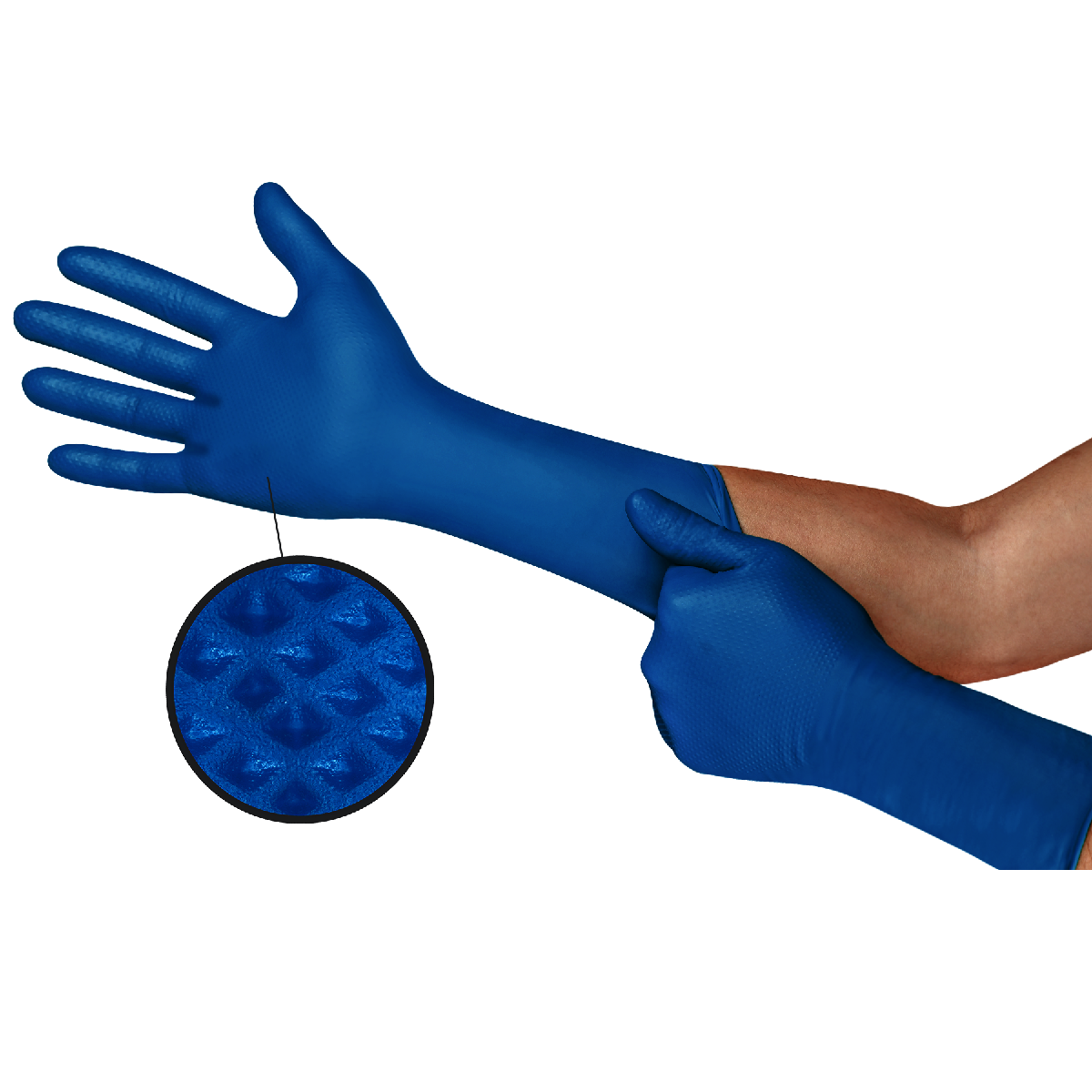 ANSELL Ansell 93283090 Microflex 93-283 Mega Texture Nitrile Disposable Gloves 8 mil Large 50 Gloves Per Box