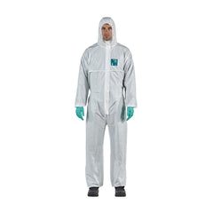 ANSELL Ansell WH18-B-92-111-04 AlphaTec 1800 Standard Model 111 Microporous Laminate Non-Woven Polyethylene Disposable Coveralls (Large)