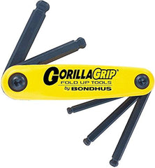 BONDHUS Bondhus 12894 GorillaGrip Ball End Fold-Up Set 5 pc 3/16-3/8 inches