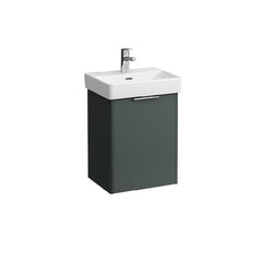 LAUFEN Laufen H4021111102631 Base 16 3/8 Inch Wall Mount Single Basin Vanity Base One Door Left Hinge