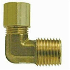 MIDLAND METAL Midland Metal 18224 Brass 1/4 x 1/8 Comp x MIP Elbow Pack of 10