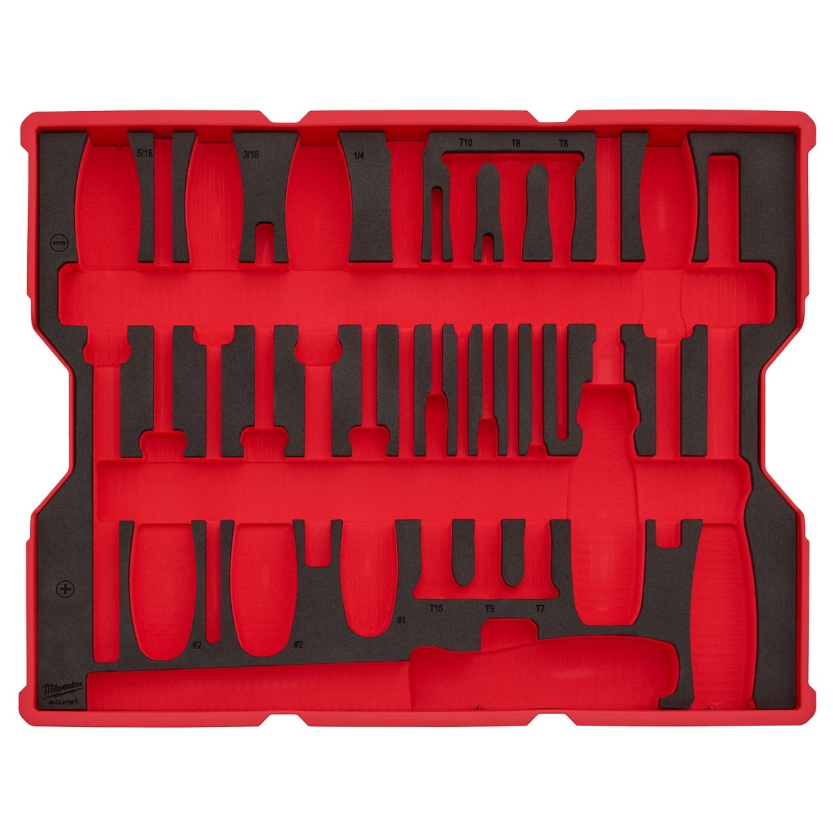 MILWAUKEE Milwaukee 48-22-0158 Screwdriver & Pry Bar Set With Tray for Packout Drawers (17-Piece)