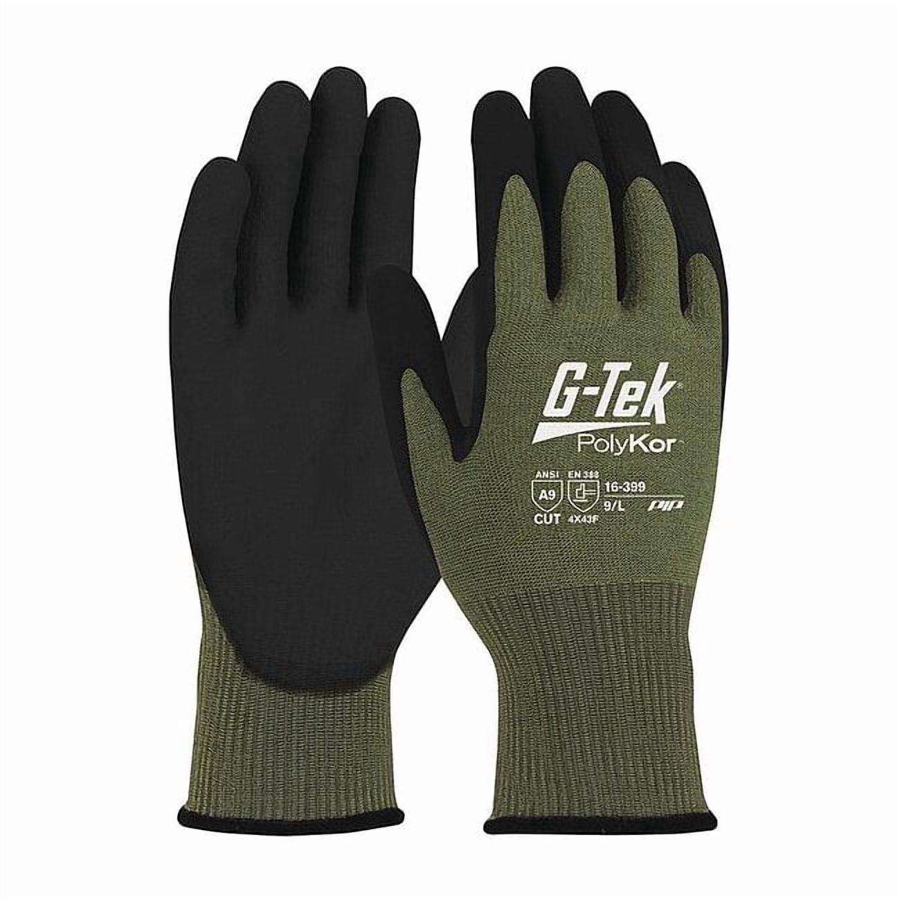 PIP Pip 16-399/L Green Knit Wrist NeoFoam Cut-Resistant Gloves (Large)