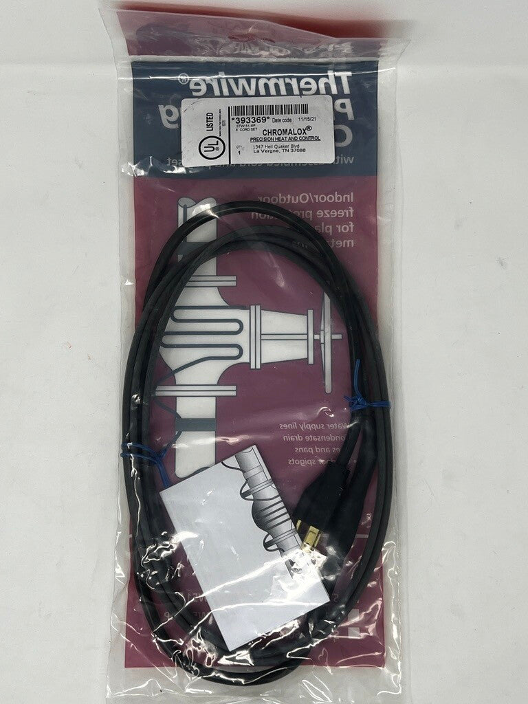 CHROMALOX Chromalox STW51-6P Thermwire Self-Regulating Heat Trace Cable 5 W/ft (6 ft Cord Set)