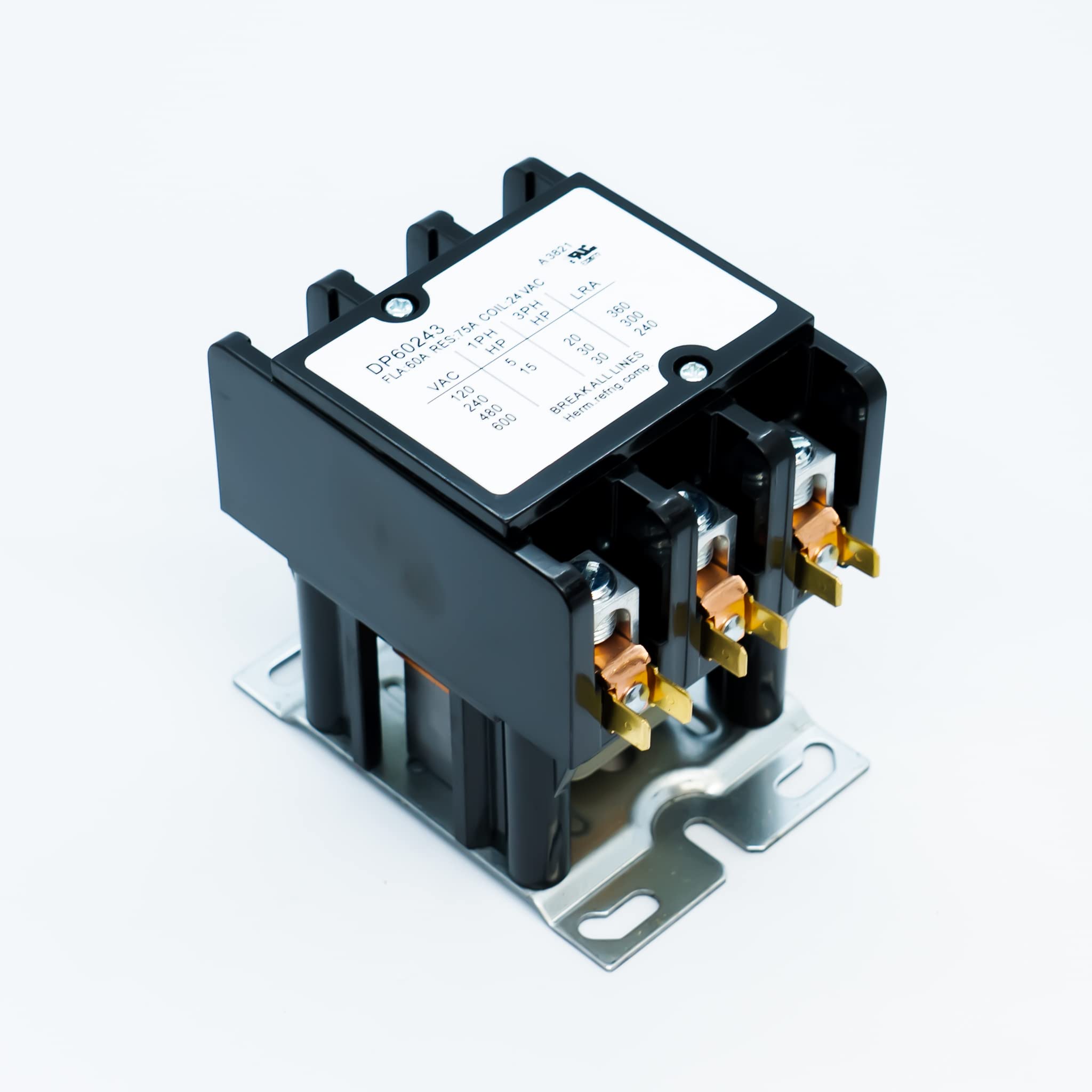 SUPCO Supco DP60243 Contactor 60 FLA 75 RLA 24V 3 Pole 42EF35AJ