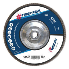 WEILER Weiler 51140 Tiger Paw 7 in Flat Type 27 40 Grit 5/8-11 UNC