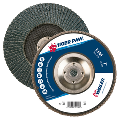 WEILER Weiler 51140 Tiger Paw 7 in Flat Type 27 40 Grit 5/8-11 UNC