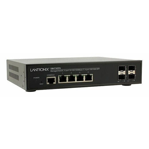 LANTRONIX Transition Networks SM4T4DPA-BR Managed Switch 4-port