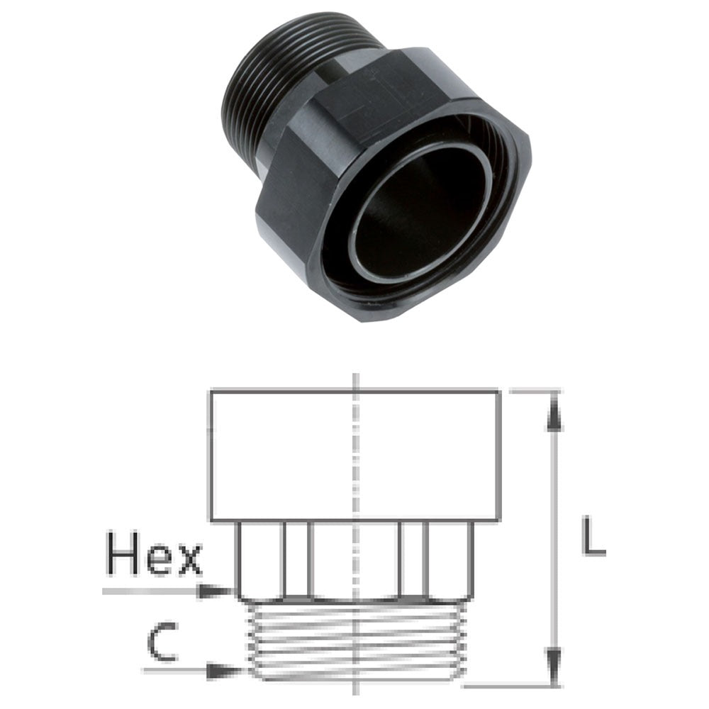 PARKER Parker 6611 25 22 1 inches (25 mm) Transair female to 1/2 inches male NPT threaded adapter nut 66112522