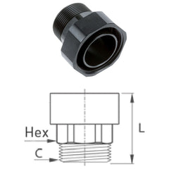 PARKER Parker 6611 25 22 1 inches (25 mm) Transair female to 1/2 inches male NPT threaded adapter nut 66112522