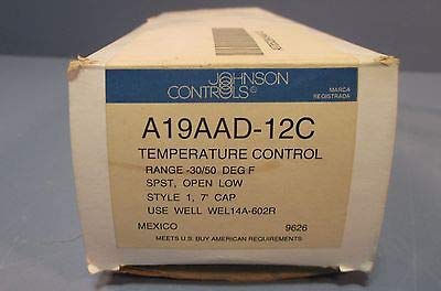 JOHNSON CONTROLS Johnson Controls A19AAD-12 Temperature Control HVAC Replacement Parts
