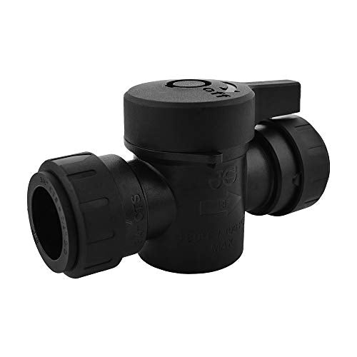 JOHN GUEST John Guest PSEISV28EP ProLock 3/4 in. Plastic 160 psi Push-to-Connect Shut Off Valve