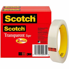 3M 3M MMM6002P3472 Scotch transparent tape 3/4 in x 72 yd 2 pack 600-2P34-72