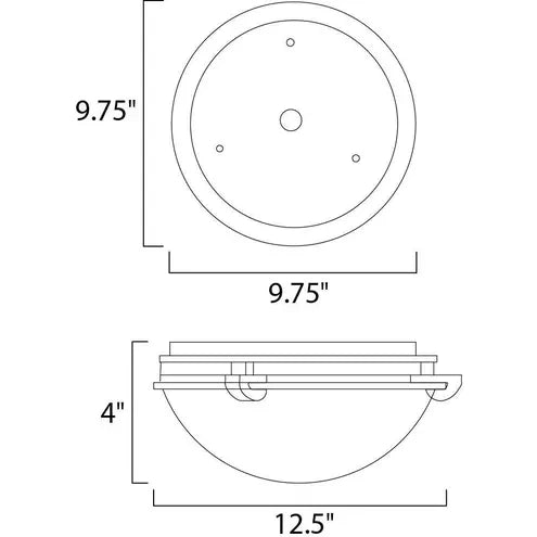 MAXIM LIGHTING Maxim Lighting 2680MRSN Malaga 2-Light Flush Mount 120W (12.5 Inch)