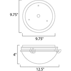 MAXIM LIGHTING Maxim Lighting 2680MRSN Malaga 2-Light Flush Mount 120W (12.5 Inch)